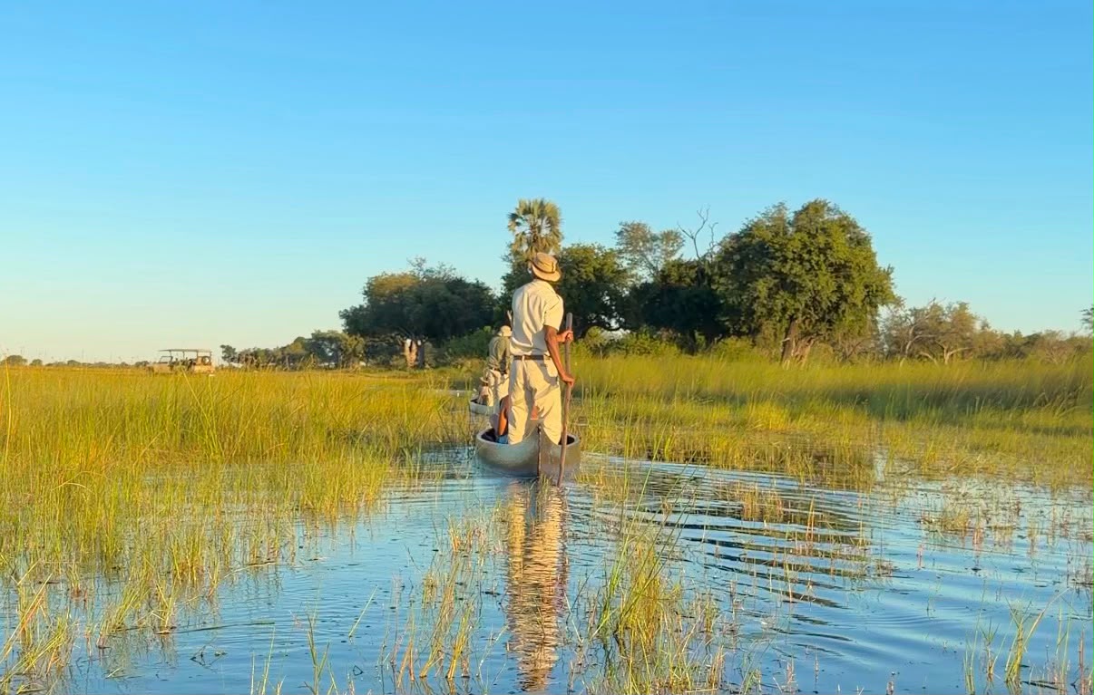 Passeio de Mokoro no entardecer